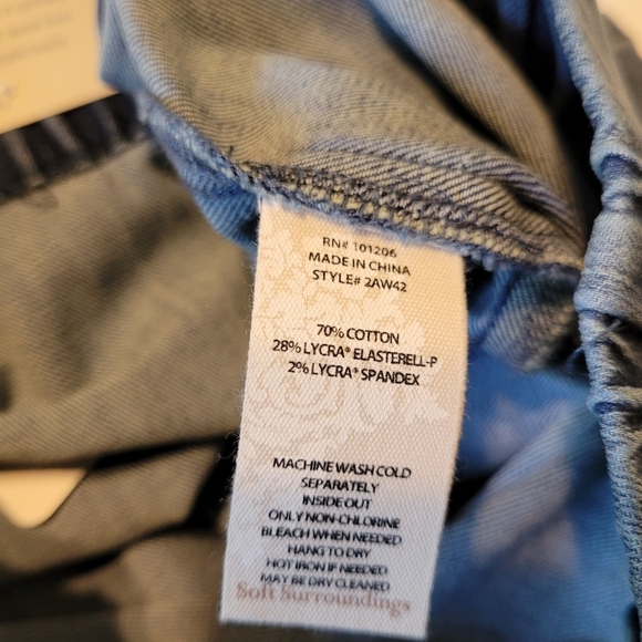 NWT Soft Surroundings Metro/ full length elastic pull on jeans size M (10-12) - Picture 12 of 13